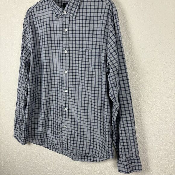 J Crew LOT OF 2 Plaid Button Up Red Gray Shirt Mens Large Preppy Classic Office - Picture 5 of 16